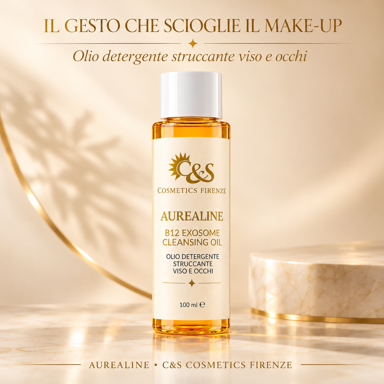 Aurealine B12 Exosome Cleansing Oil – Olio struccante viso e occhi 100 ml