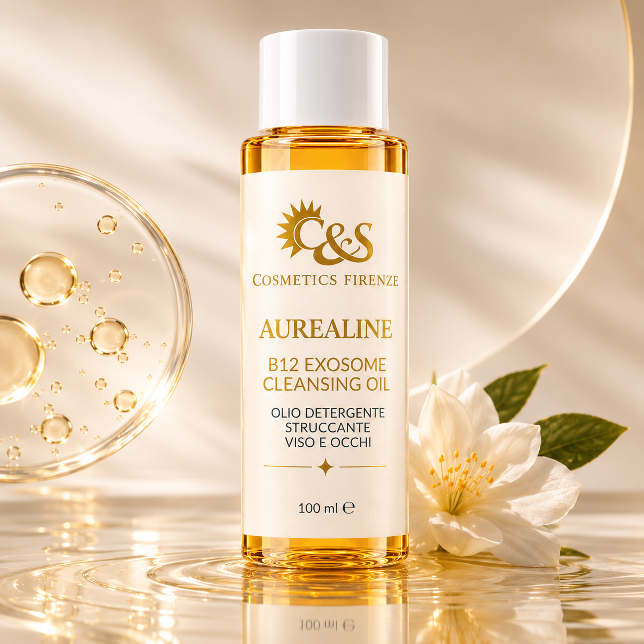 Aurealine B12 Exosome Cleansing Oil – Olio struccante viso e occhi 100 ml