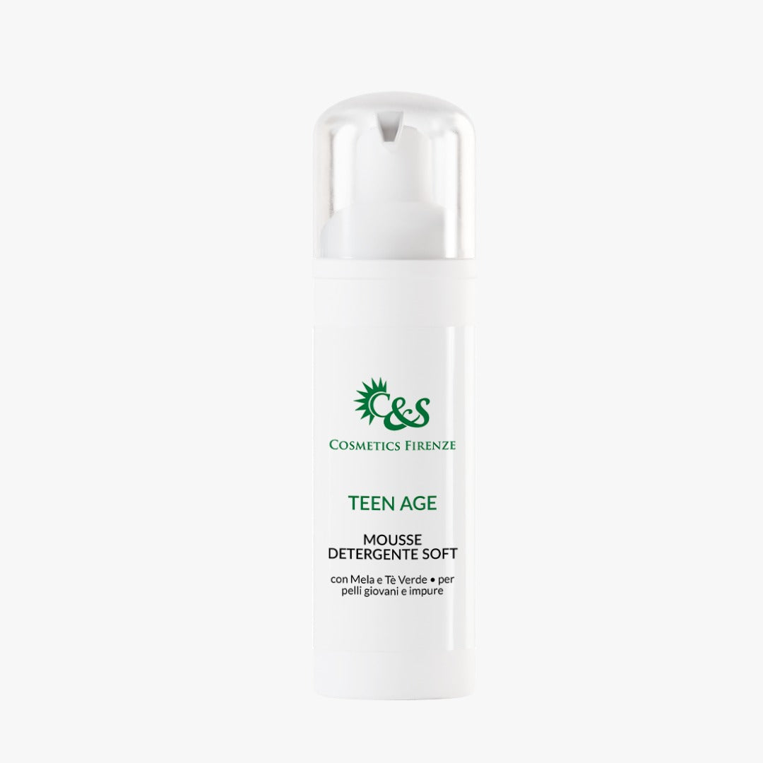 Teen Age Mousse Detergente Soft - Detergente Viso con Mela e Tè Verde