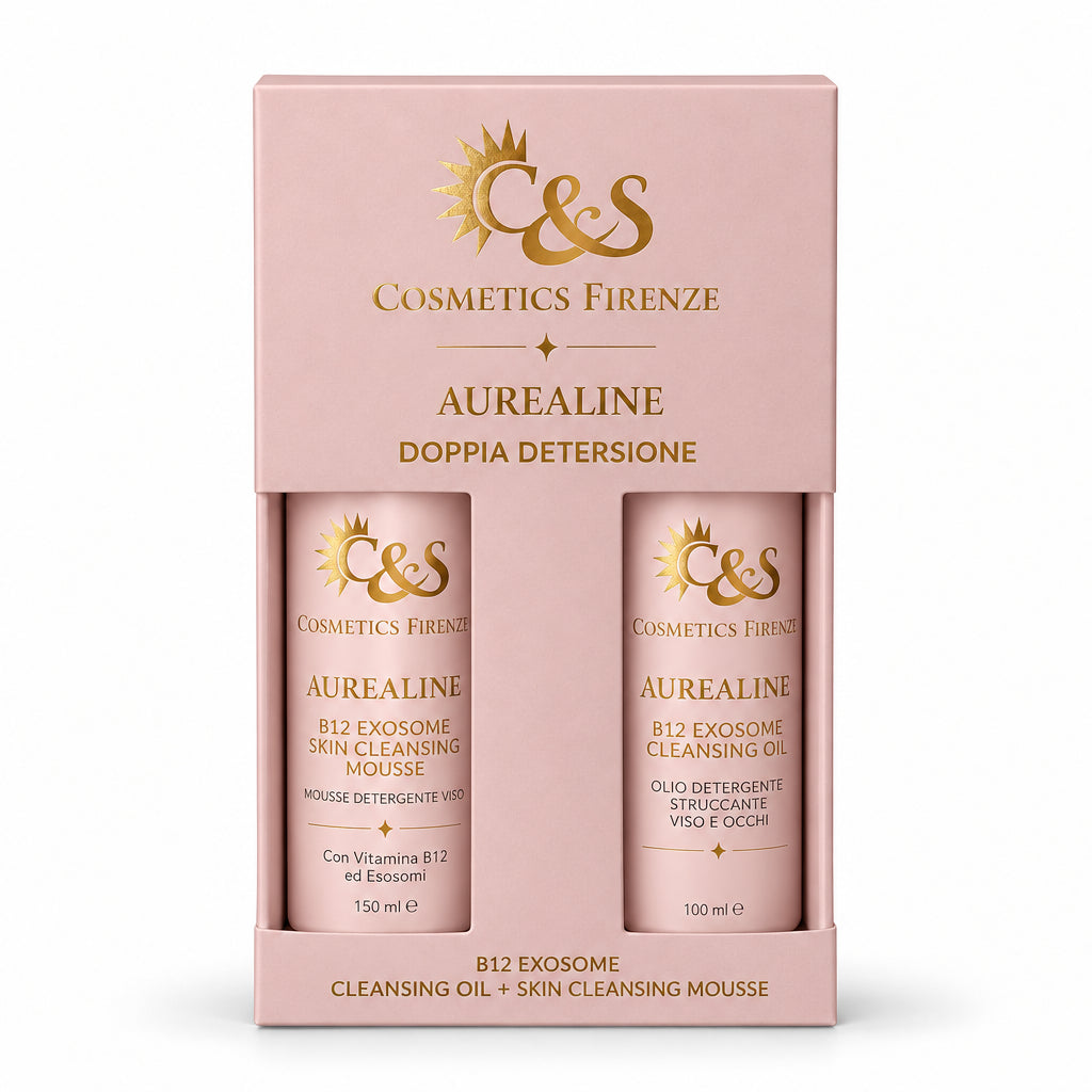 Aurealine Doppia Detersione B12 Exosome – Kit Olio + Mousse