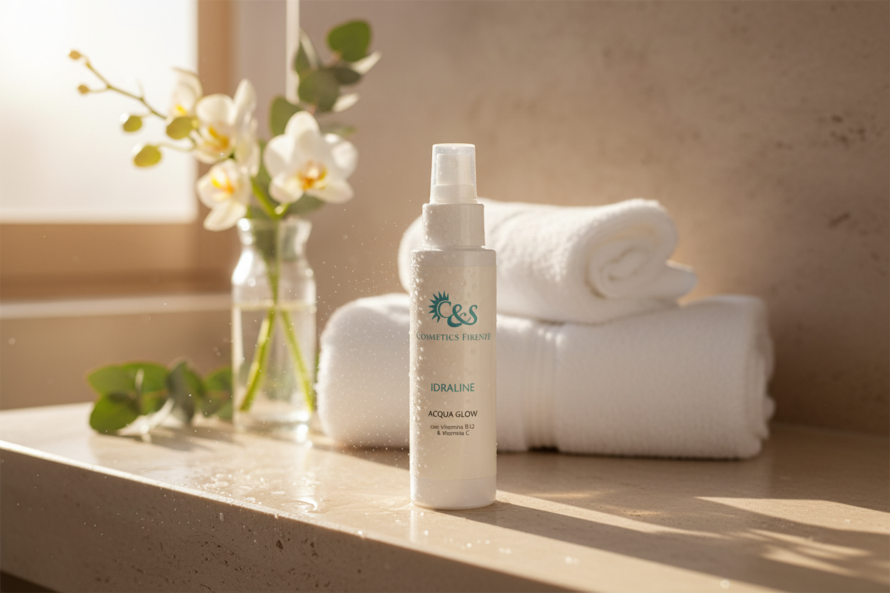 Idraline Acqua Glow - Spray Viso Illuminante con Vitamina B12 e C