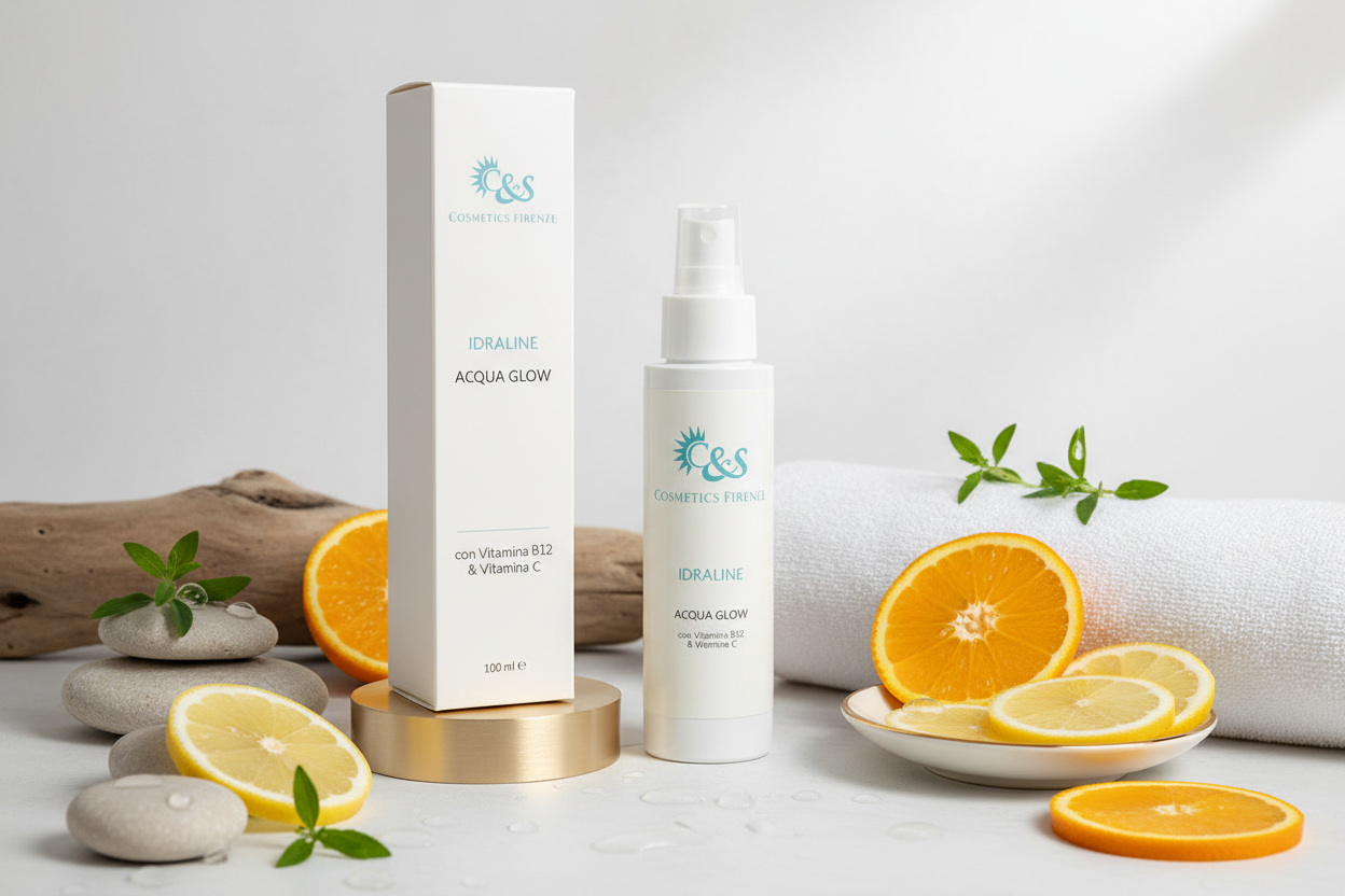 Idraline Acqua Glow - Spray Viso Illuminante con Vitamina B12 e C