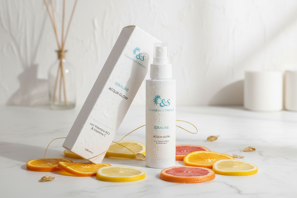 Idraline Acqua Glow - Spray Viso Illuminante con Vitamina B12 e C