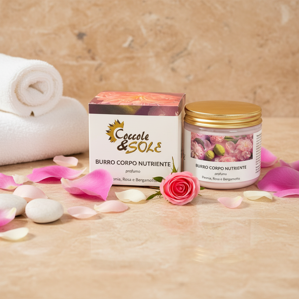 Burro Nutriente corpo Peonia, rosa, bergamotto