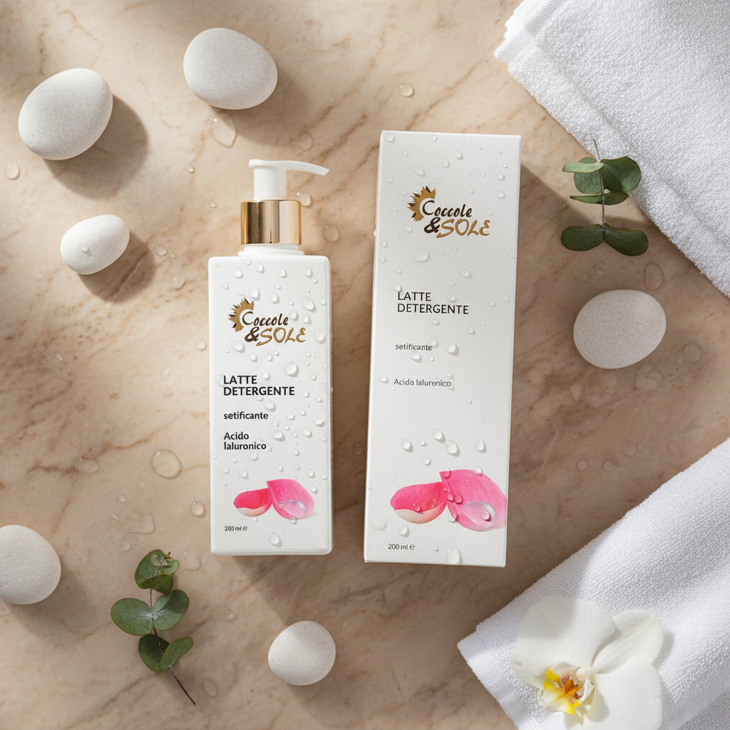 Latte detergente setificante all'acido ialuronico