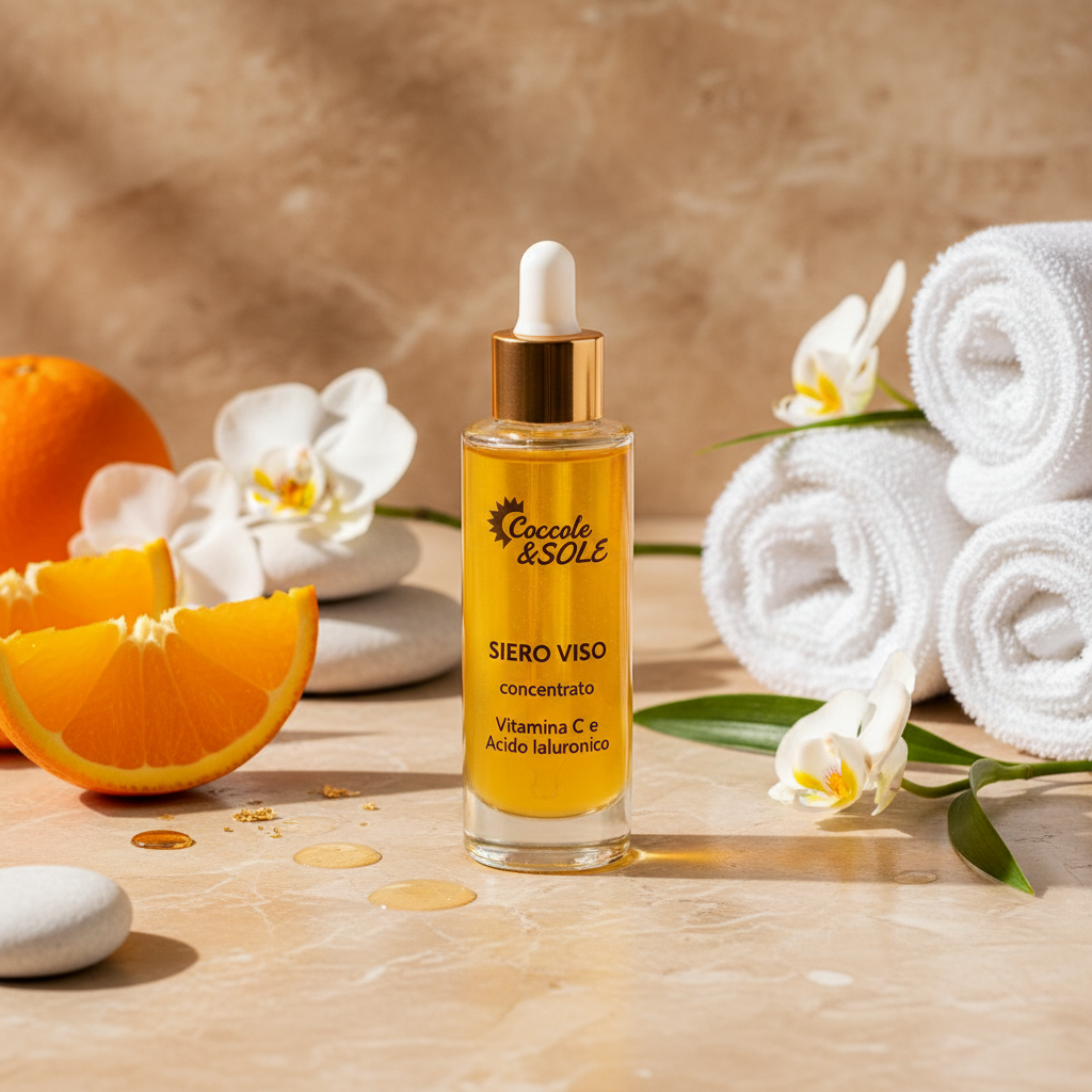 Siero viso concentrato vitamina C e acido ialuronico