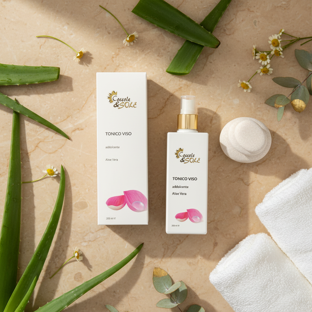 Tonico viso addolcente all'aloe vera
