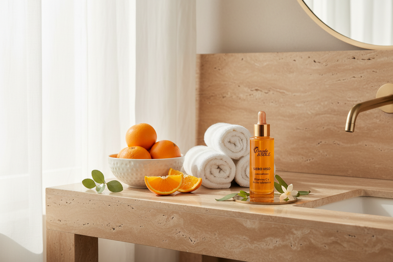 Siero viso concentrato vitamina C e acido ialuronico