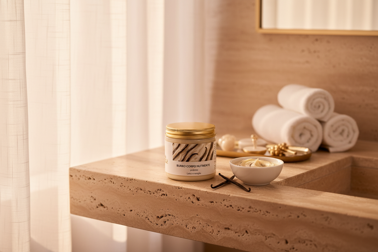 Burro corpo nutriente Latte e Vaniglia