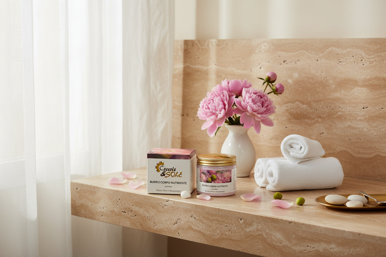 Burro Nutriente corpo Peonia, rosa, bergamotto