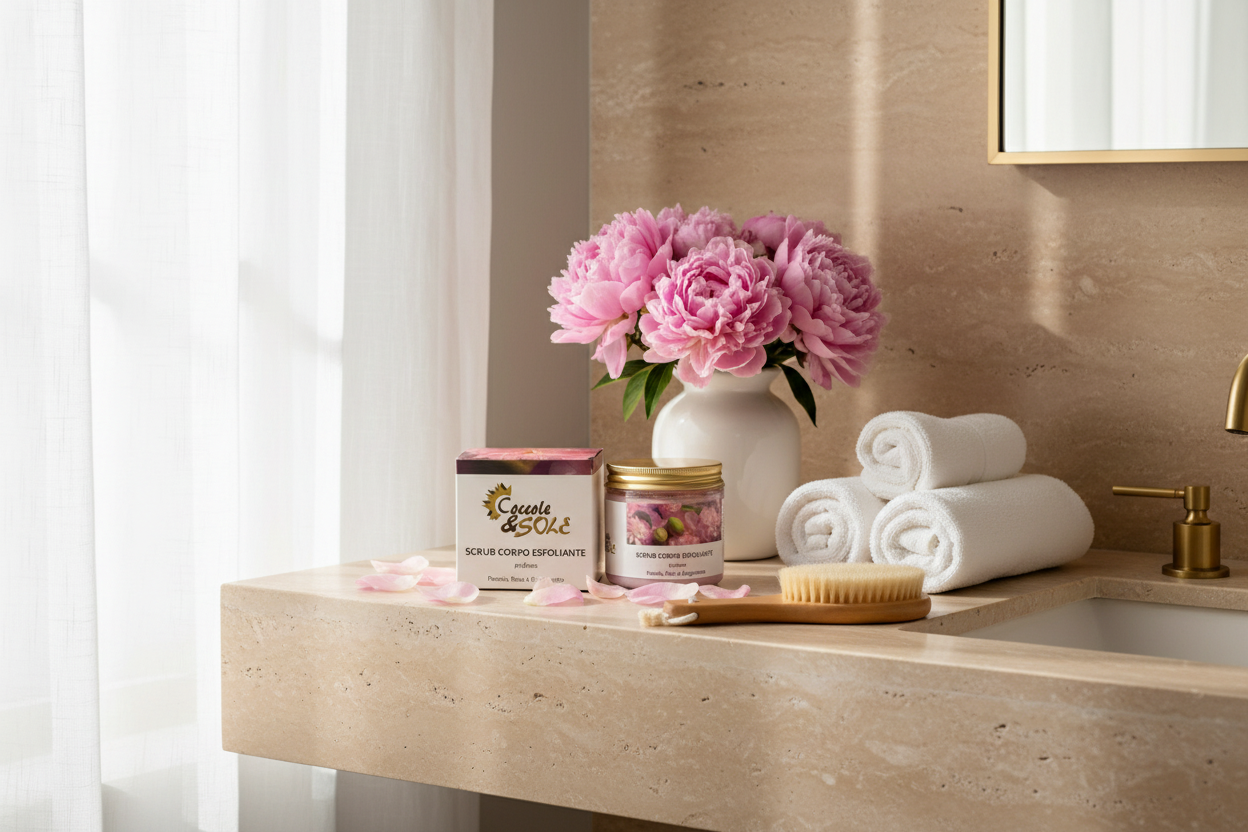 Scrub Corpo Peonia, rosa e bergamotto