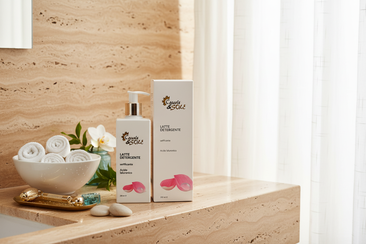 Latte detergente setificante all'acido ialuronico