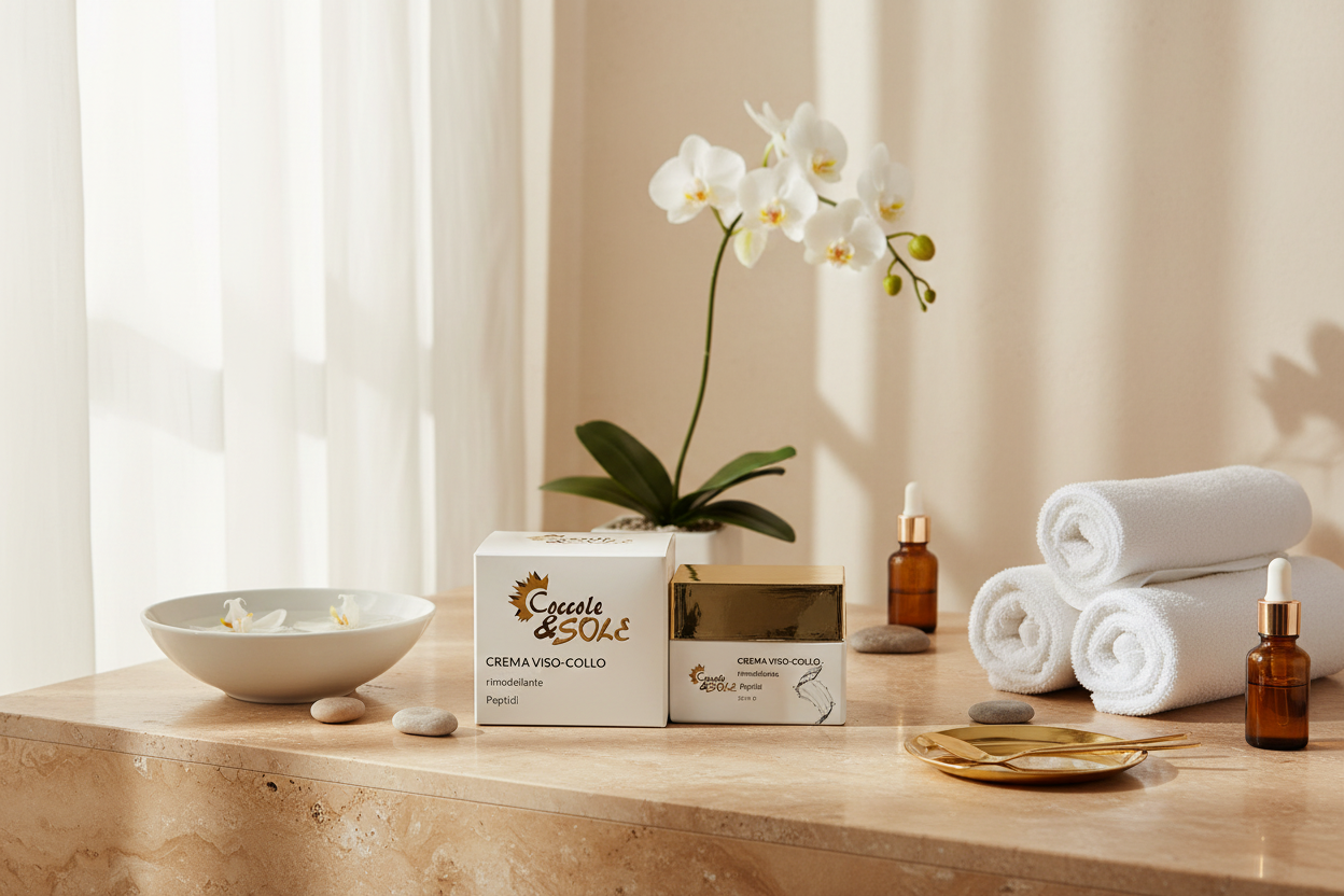 Crema viso collo rimodellante ai peptidi