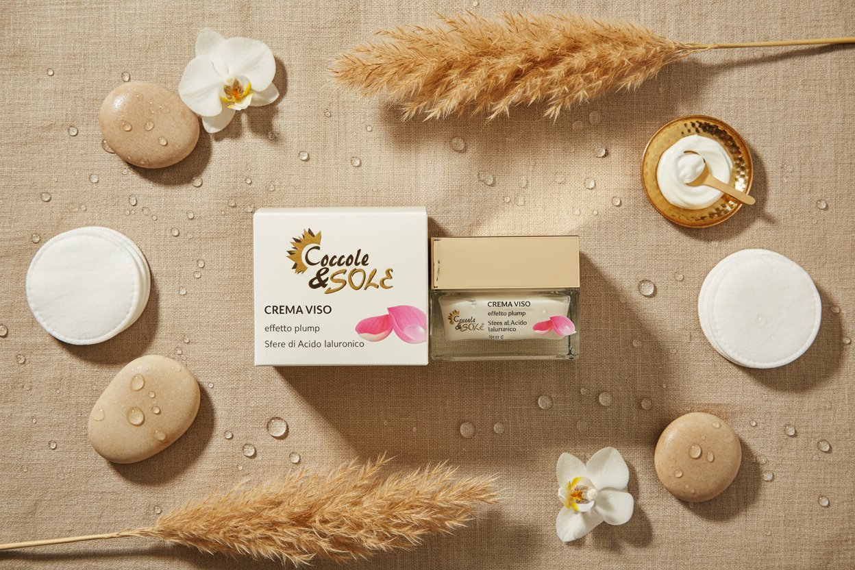 Crema viso effetto plump con sfere di acido ialuronico
