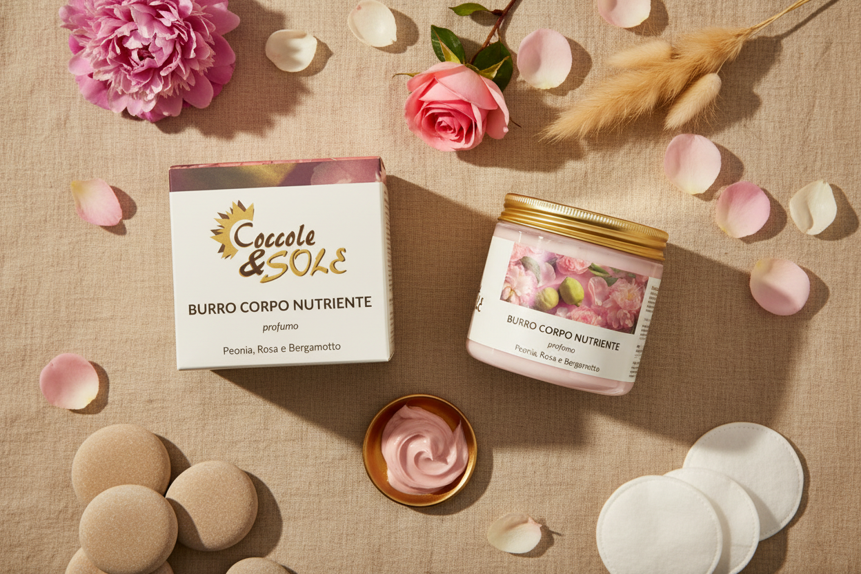 Burro Nutriente corpo Peonia, rosa, bergamotto