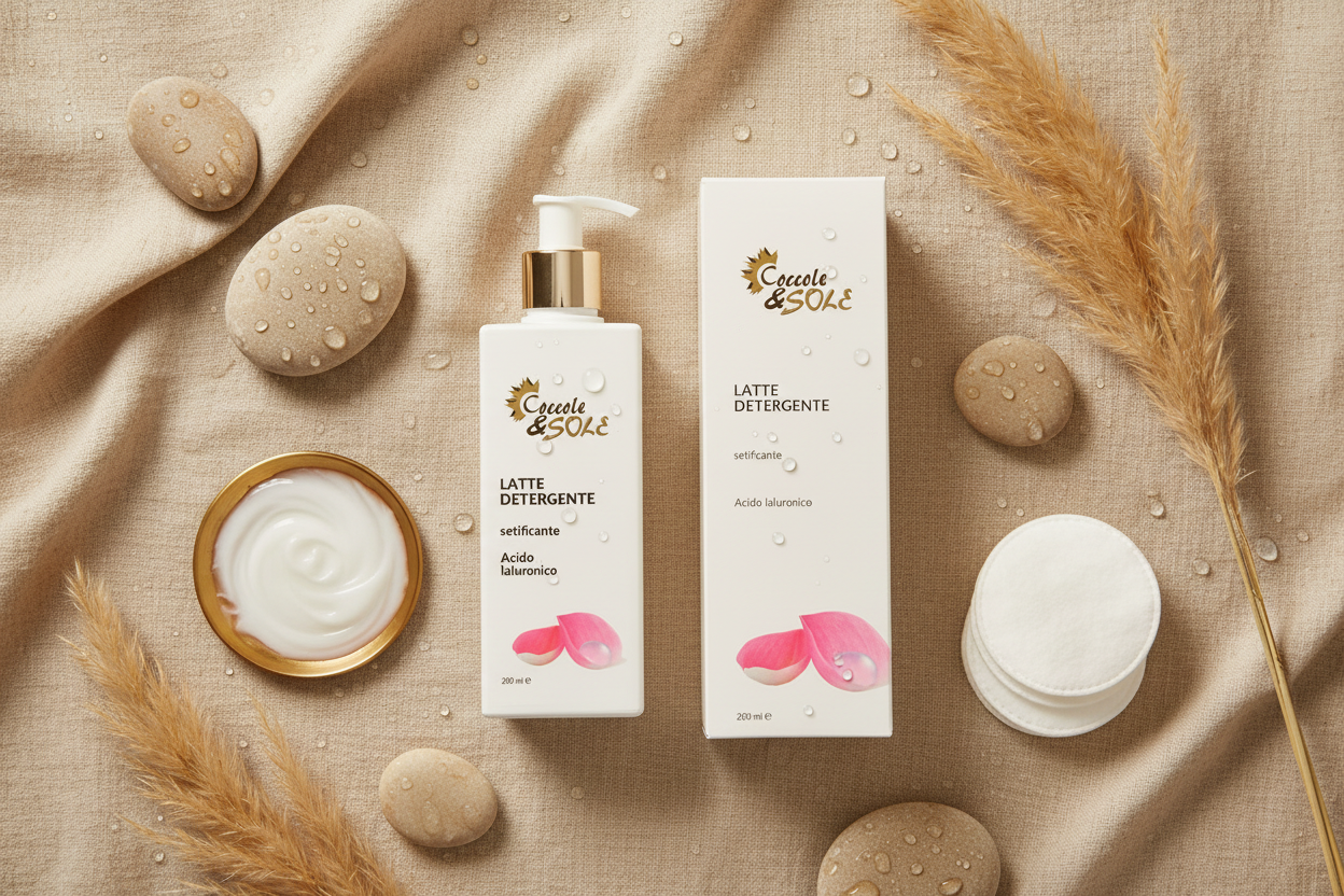 Latte detergente setificante all'acido ialuronico