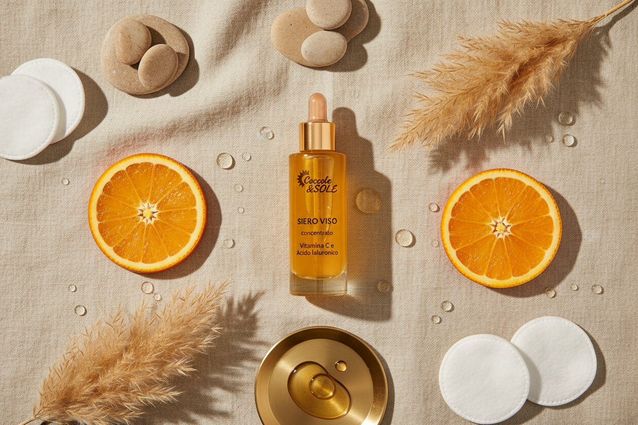 Siero viso concentrato vitamina C e acido ialuronico