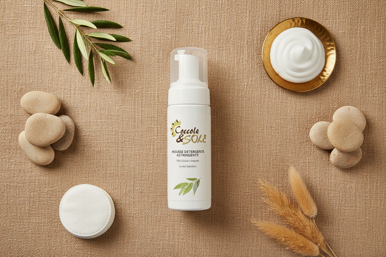 Mousse detergente astringente